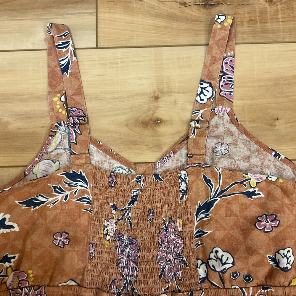 Sonoma Goods For Life Floral Print Linen Blend Sleeveless High-Low Dress Size 1X - Picture 9 of 13